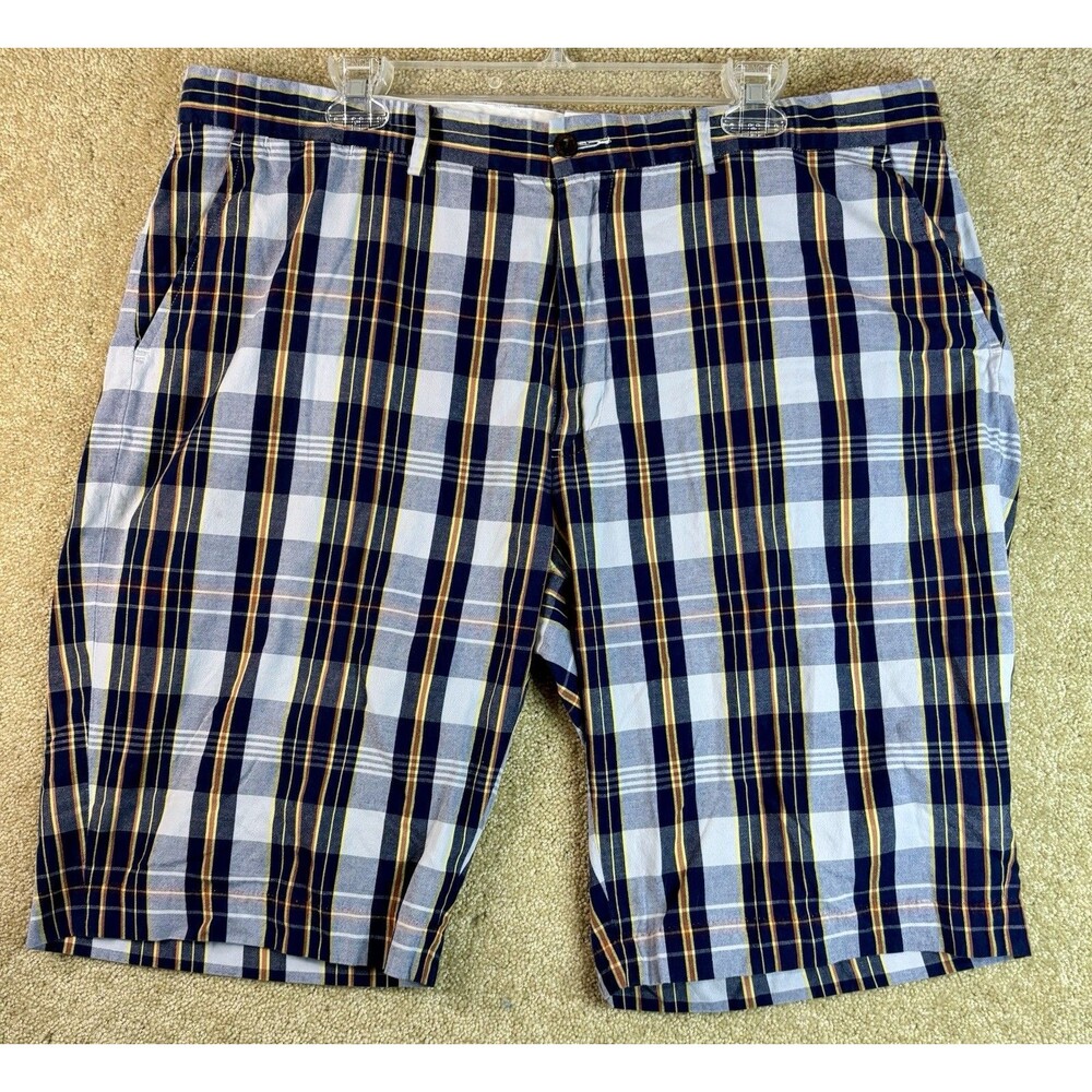 Polo Ralph Lauren Blue Madras Plaid Shorts W40 x 12 Mens 100% Cotton Vintage